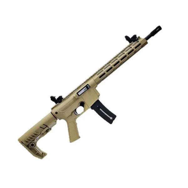 Rifle CBC Delta Semiautomático Calibre .22LR Oxidado Coronha Retrátil Tan