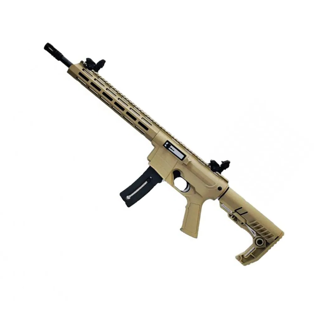 Rifle CBC Delta Semiautomático Calibre .22LR Oxidado Coronha Retrátil Tan